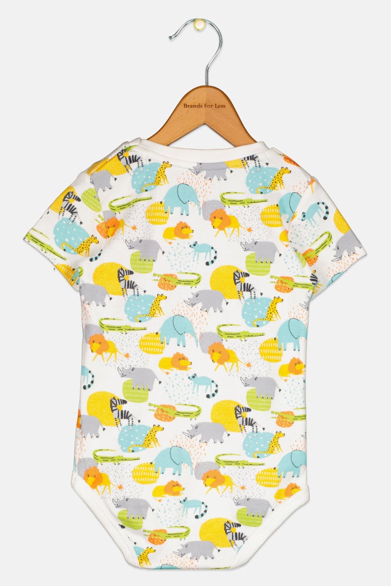 Hamleys Toddlers Boy Allover Print Bodysuit, Mutlicolor - Image 2